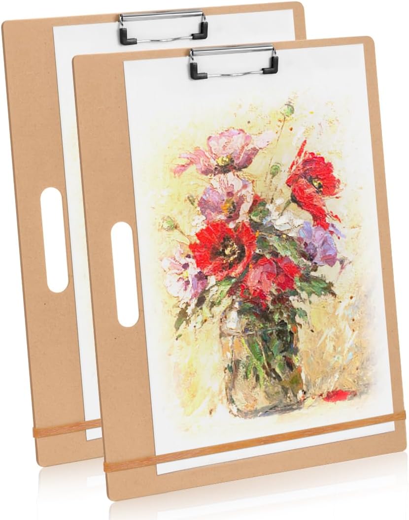 13"x17" Drawing Board with Clip, Rubber Bands and Carry Handle