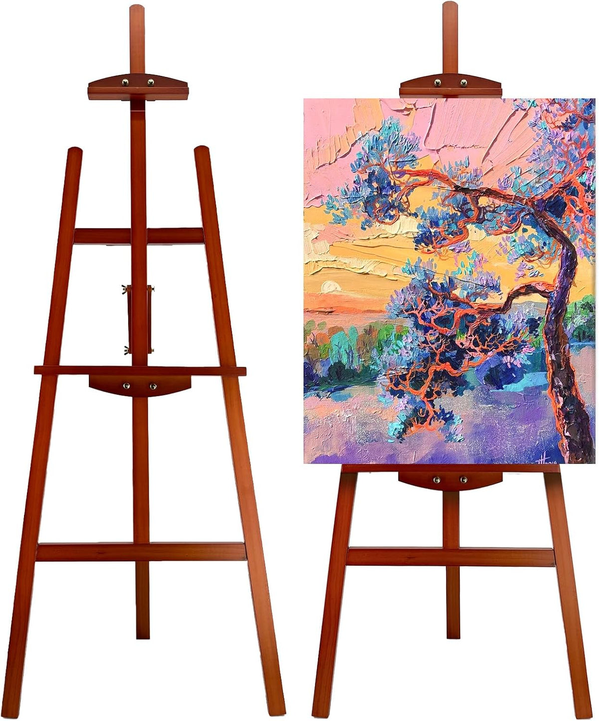 Adjustable Pine Wooden Painting Easel, Art Easel for Display